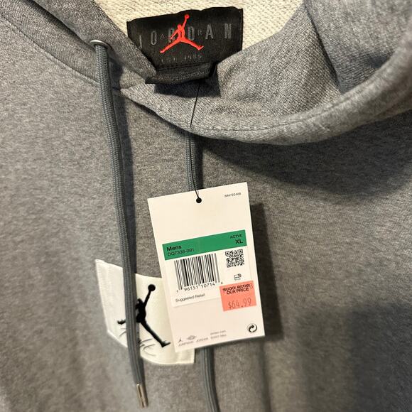 Nike Air Jordan Flight Fleece Men's Pullover Hoodie NWT Size XL - Picture 2 of 5